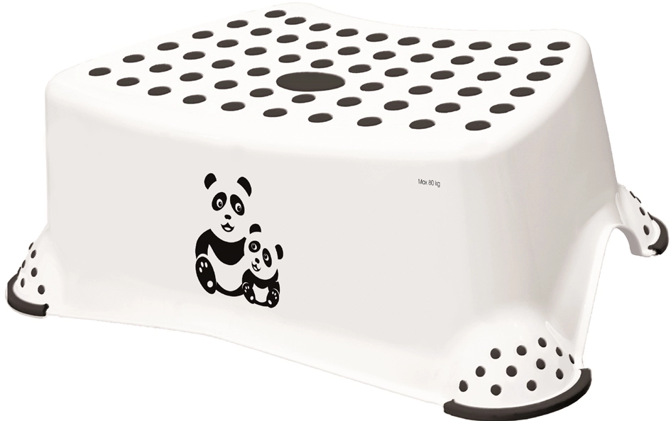 Een keeeper kids krukje 'tomek panda' wit met opdruk koop je bij NiceSupplies.nl