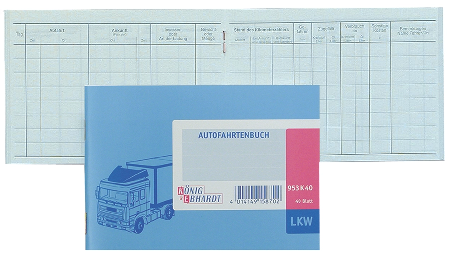 Een konig en ebhardt rittenboek lkw din a6 40 blad koop je bij NiceSupplies.nl