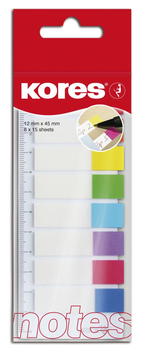 Een kores pagemarker folie 12x45mm 8x15 blad koop je bij NiceSupplies.nl