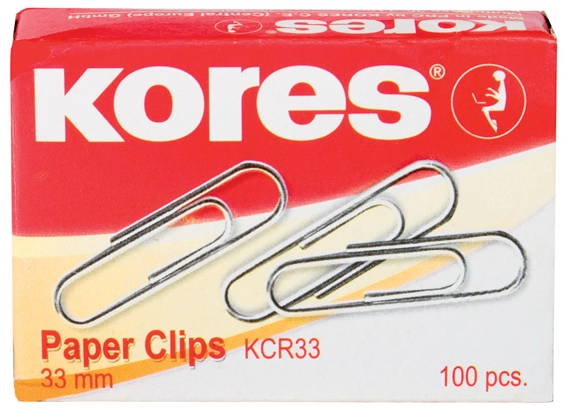 Een kores paperclips 25mm verzinkt koop je bij NiceSupplies.nl