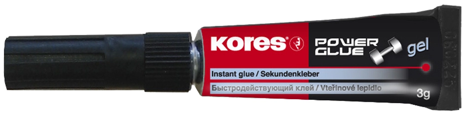 Een kores secondelijm powerglue gel 3gr tube koop je bij NiceSupplies.nl