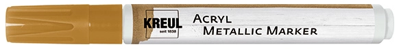 Een kreul acryl metallic marker medium ronde punt goud koop je bij NiceSupplies.nl