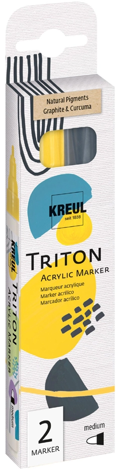 Een kreul acrylmarker triton acrylic marker 2 stuks-set natural koop je bij NiceSupplies.nl