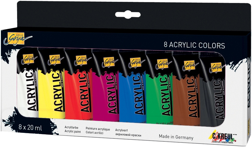 Een kreul acrylverf solo goya acryl 20 ml 8 stuks-set koop je bij NiceSupplies.nl