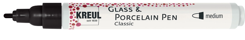 Een kreul glas en porcelein pen classic cognac koop je bij NiceSupplies.nl