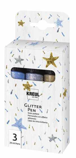 Een kreul glitter pen 3 stuks set koop je bij NiceSupplies.nl