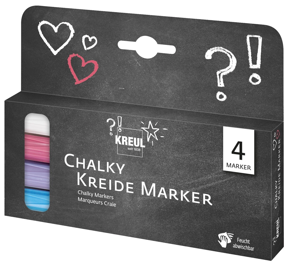 Een kreul krijtmarker chalky medium 4 stuks set koop je bij NiceSupplies.nl