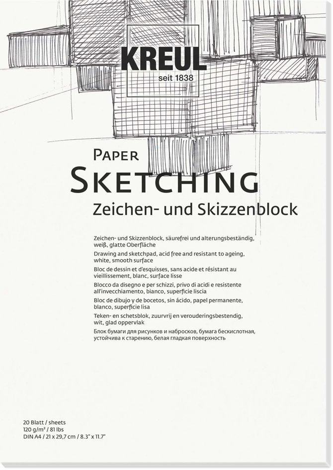 Een kreul kunstenaarsblok paper sketching din a5 20 vel koop je bij NiceSupplies.nl