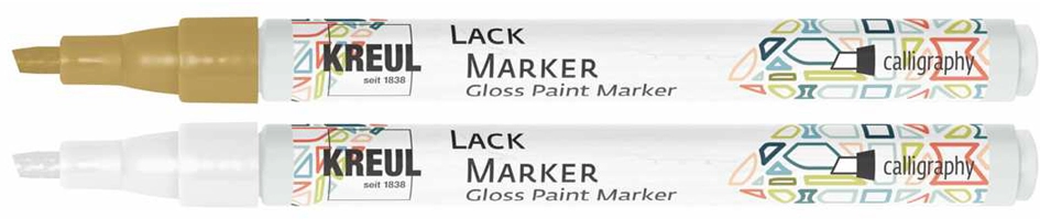 Een kreul lakmarker gloss paint marker calligraphy gold koop je bij NiceSupplies.nl