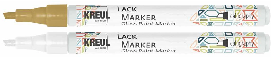 Een kreul lakmarker gloss paint marker calligraphy zwart koop je bij NiceSupplies.nl