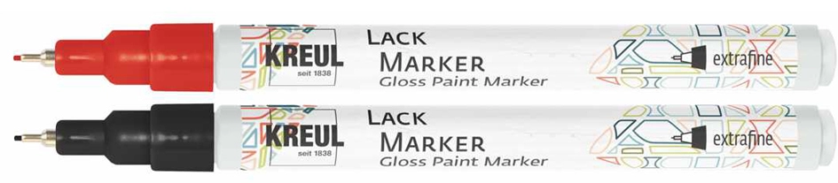 Een kreul lakmarker gloss paint marker extrafine rood koop je bij NiceSupplies.nl