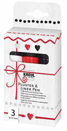 Een kreul pluster en liner pen 3 stuks set koop je bij NiceSupplies.nl