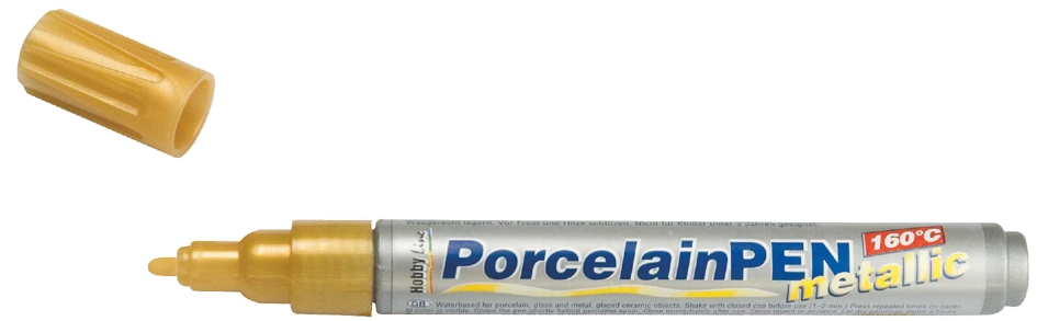 Een kreul porseleinmarker porseleinpen metallic goud koop je bij NiceSupplies.nl