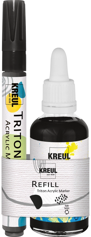 Een kreul refill triton acrylic marker edge wit set koop je bij NiceSupplies.nl