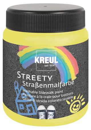 Een kreul stoepkrijt streety gummientengeel 200 ml koop je bij NiceSupplies.nl