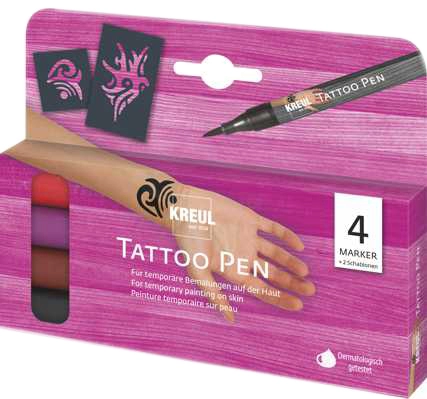 Een kreul tattoo pen hobby line 4 stuks-set koop je bij NiceSupplies.nl