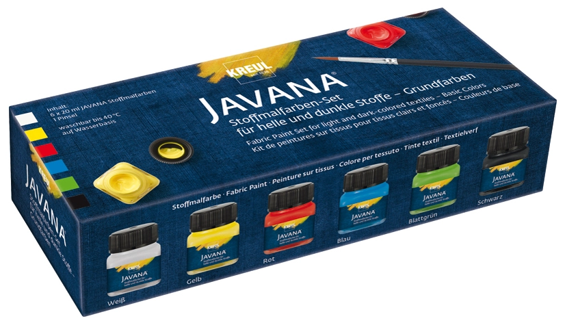 Een kreul textielverf javana opaak creatiefset 6x20 ml koop je bij NiceSupplies.nl