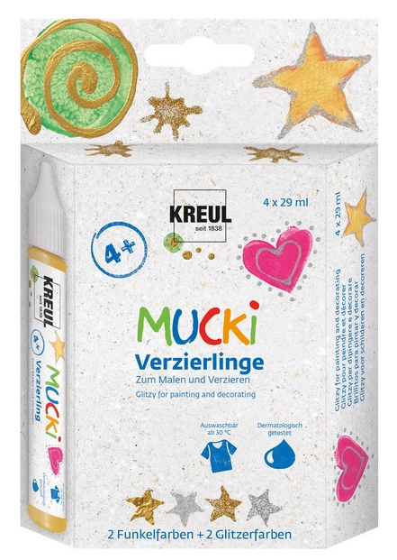 Een kreul versiering mucki 4 stuks set koop je bij NiceSupplies.nl