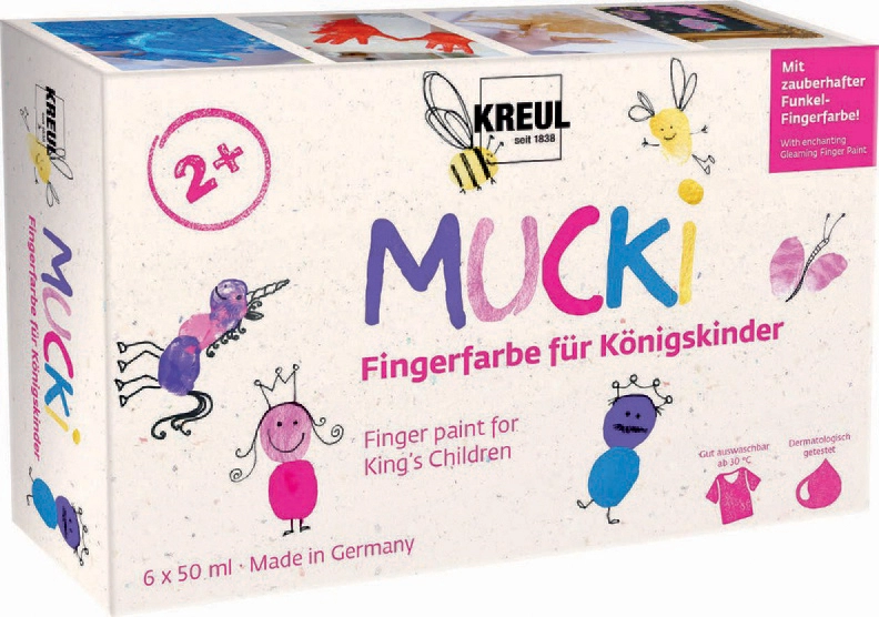 Een kreul vingerverf 'mucki' voor königskinder 50 ml 6 stuks-set koop je bij NiceSupplies.nl