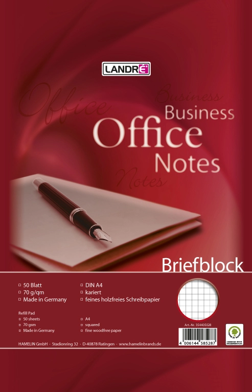 Een landre? schrijfblok business office notes din a4 ruit koop je bij NiceSupplies.nl