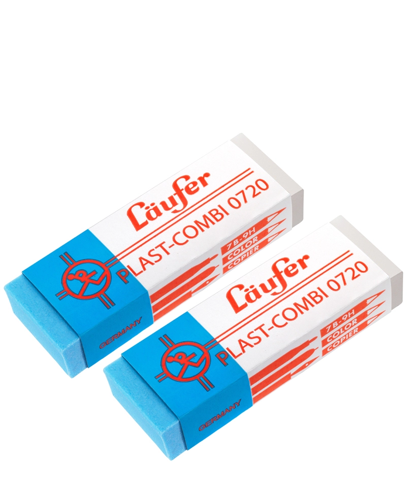 Een laufer kunststof gum plast combi 2 stuks blisterkaart koop je bij NiceSupplies.nl