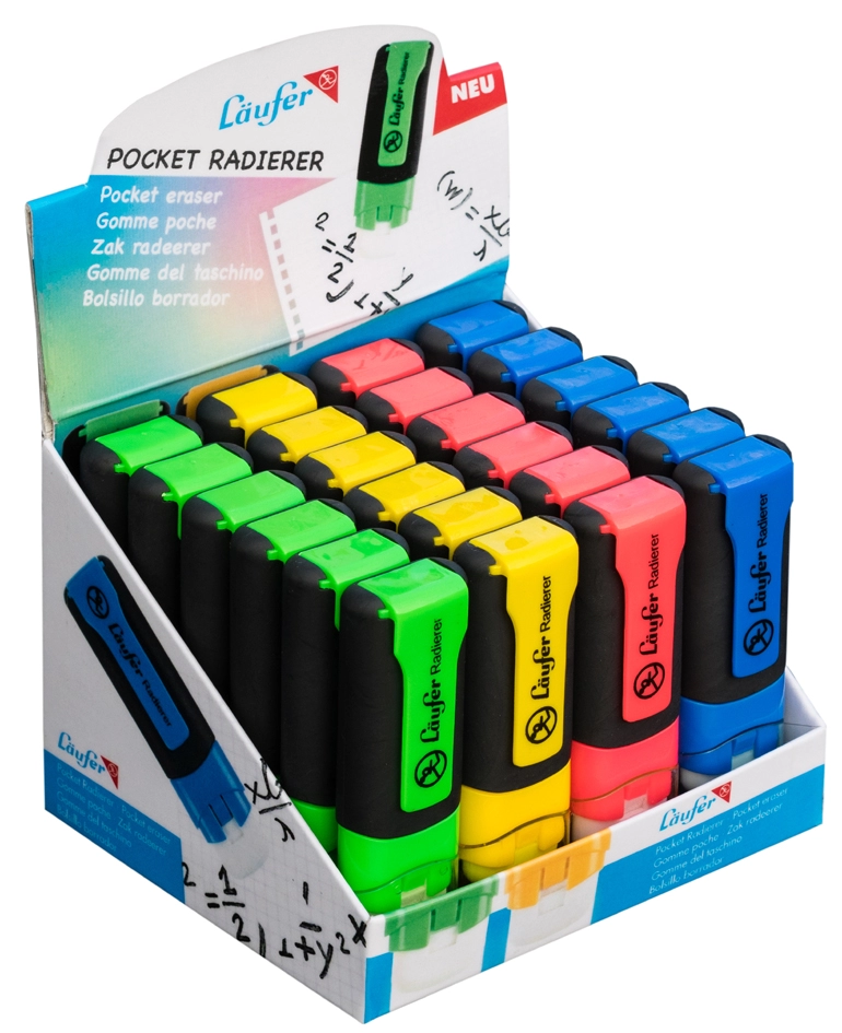 Een laufer kunststof gum pocket 24 stuks display koop je bij NiceSupplies.nl