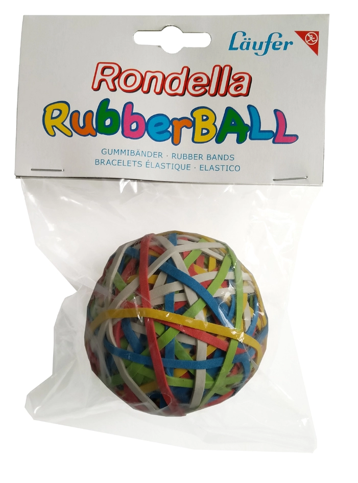 Een laufer rondella elastiek rubberbal in zak 130gr koop je bij NiceSupplies.nl