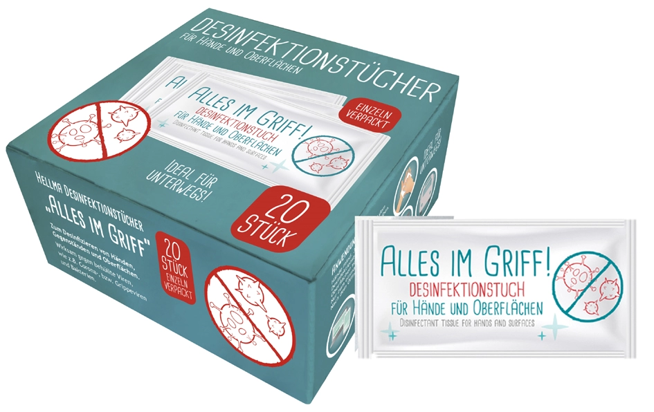 Een lichtma desinfectiesdoek 'alles in grip' 20 stuks box koop je bij NiceSupplies.nl