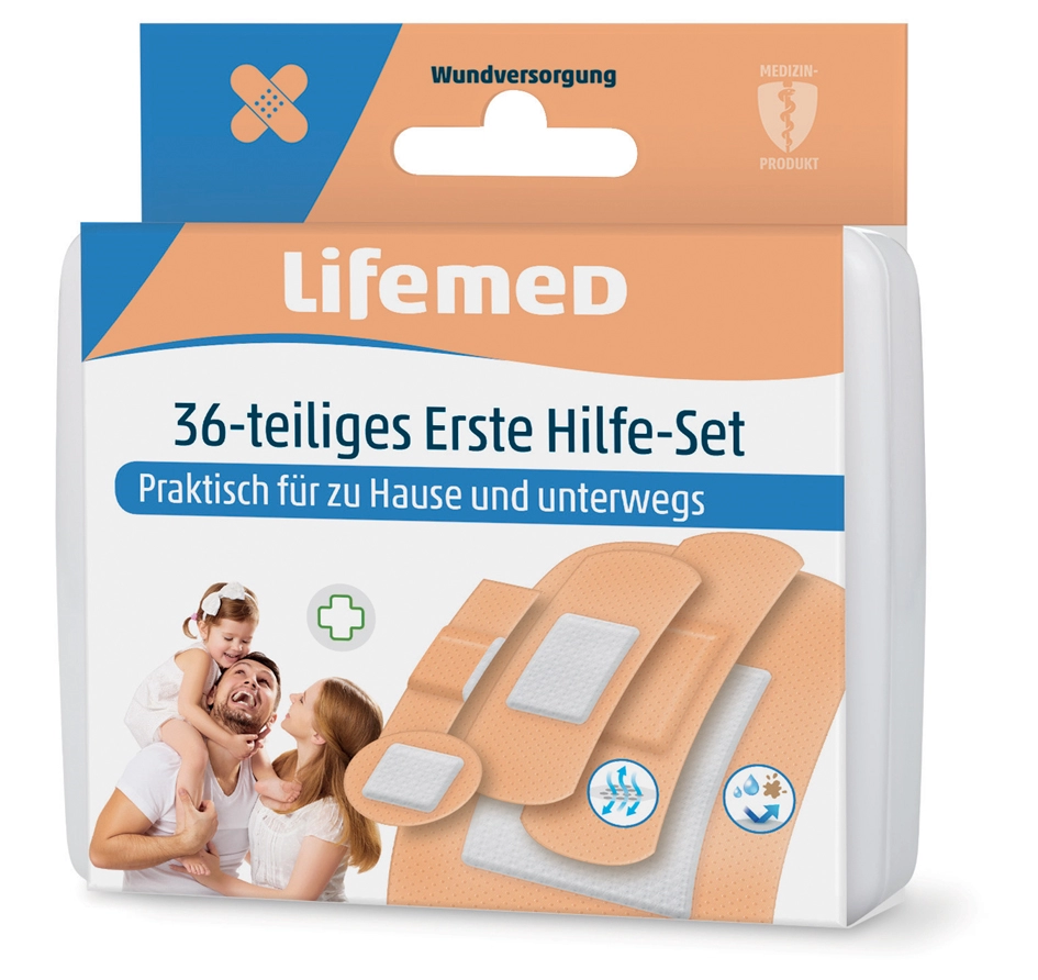 Een lifemed ehbo-pleister-set 36-delig koop je bij NiceSupplies.nl