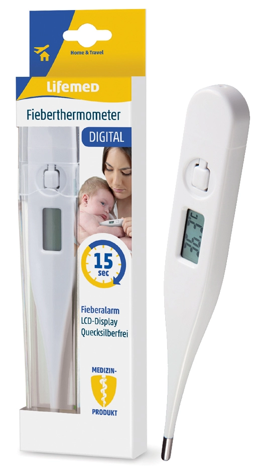 Een lifemed koortsthermometer digital wit koop je bij NiceSupplies.nl