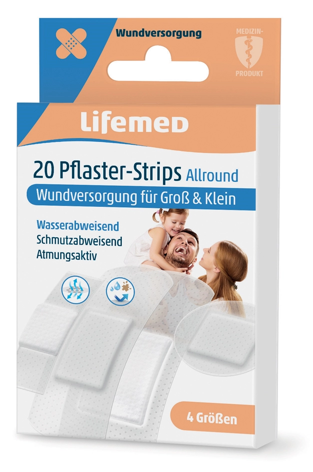 Een lifemed pleister-strips allround halftransparant 100 stuks koop je bij NiceSupplies.nl