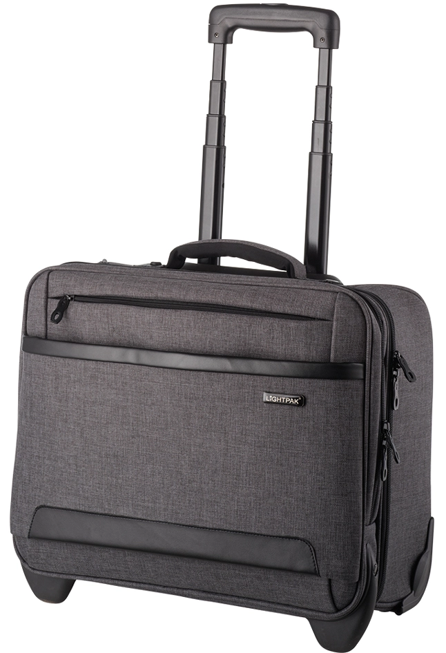 Een lightpak business notebook-trolley arkon polyester grijs koop je bij NiceSupplies.nl