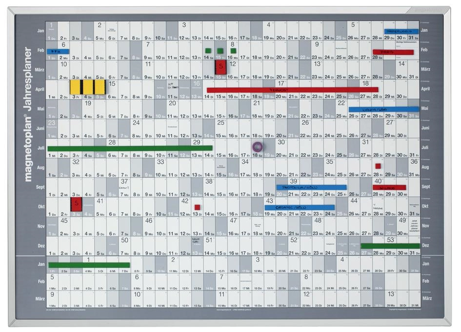 Een magnetoplan jahresplaner-folie 2023 magnethaftend koop je bij NiceSupplies.nl