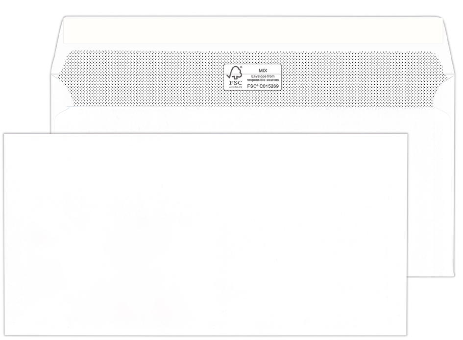 Een mailmedia enveloppen din lang fsc klevend wit koop je bij NiceSupplies.nl