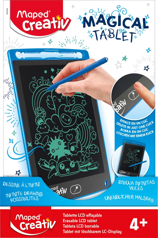 Een maped creativ lcd schrijf-en maltafel magical tablet blauw koop je bij NiceSupplies.nl