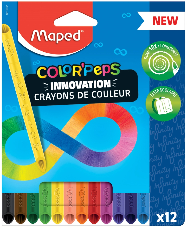 Een maped driehoek-kleurpotlood color'peps infinity 12stuks etui koop je bij NiceSupplies.nl