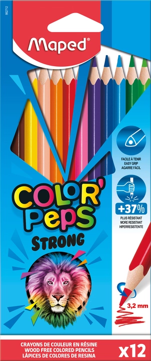 Een maped driehoekig kleurpotlood color'peps strong 12 stuks kartonnen etui koop je bij NiceSupplies.nl