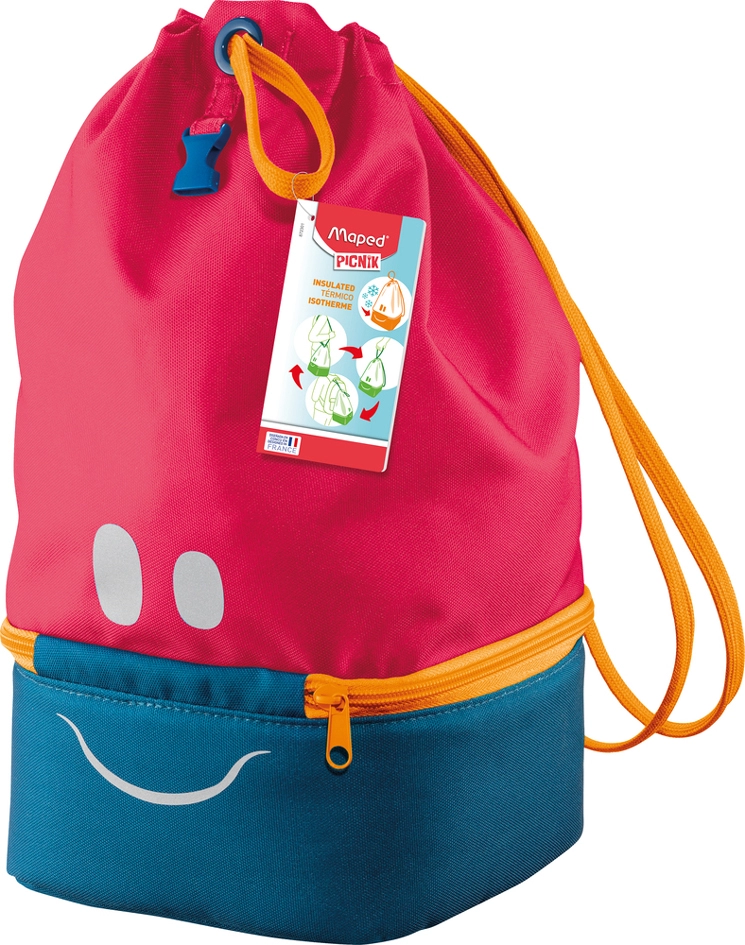 Een maped picnik lunch-tas kids concept blauw koop je bij NiceSupplies.nl