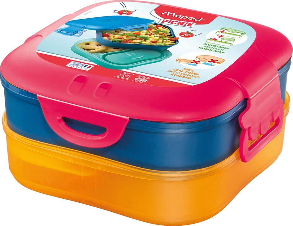 Een maped picnik lunchbox kids concept 3-in-1 1,4 l blauw koop je bij NiceSupplies.nl