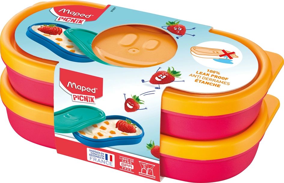 Een maped picnik snackbox kids concept 2 stuks set 150 ml blauw koop je bij NiceSupplies.nl