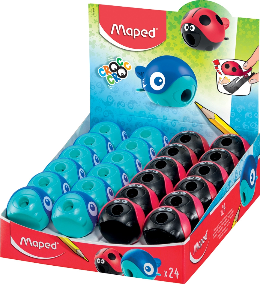 Een maped puntenslijper croc croc easy 24 stuks display koop je bij NiceSupplies.nl