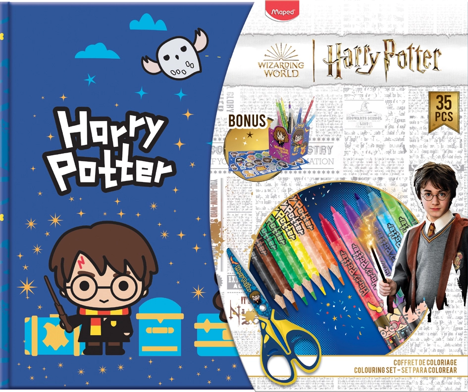 Een maped tekenset harry potter 35-delig koop je bij NiceSupplies.nl