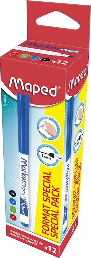 Een maped whiteboard-marker marker'peps 12 stuks promo-pak koop je bij NiceSupplies.nl