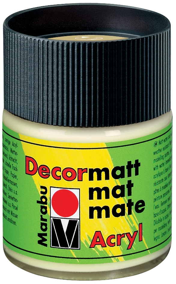 Een marabu acrylverf decormat zwart 50 ml in glas koop je bij NiceSupplies.nl