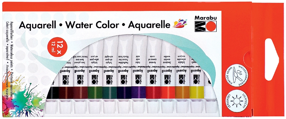 Een marabu aquarelverf 12 ml 12 stuks-set koop je bij NiceSupplies.nl