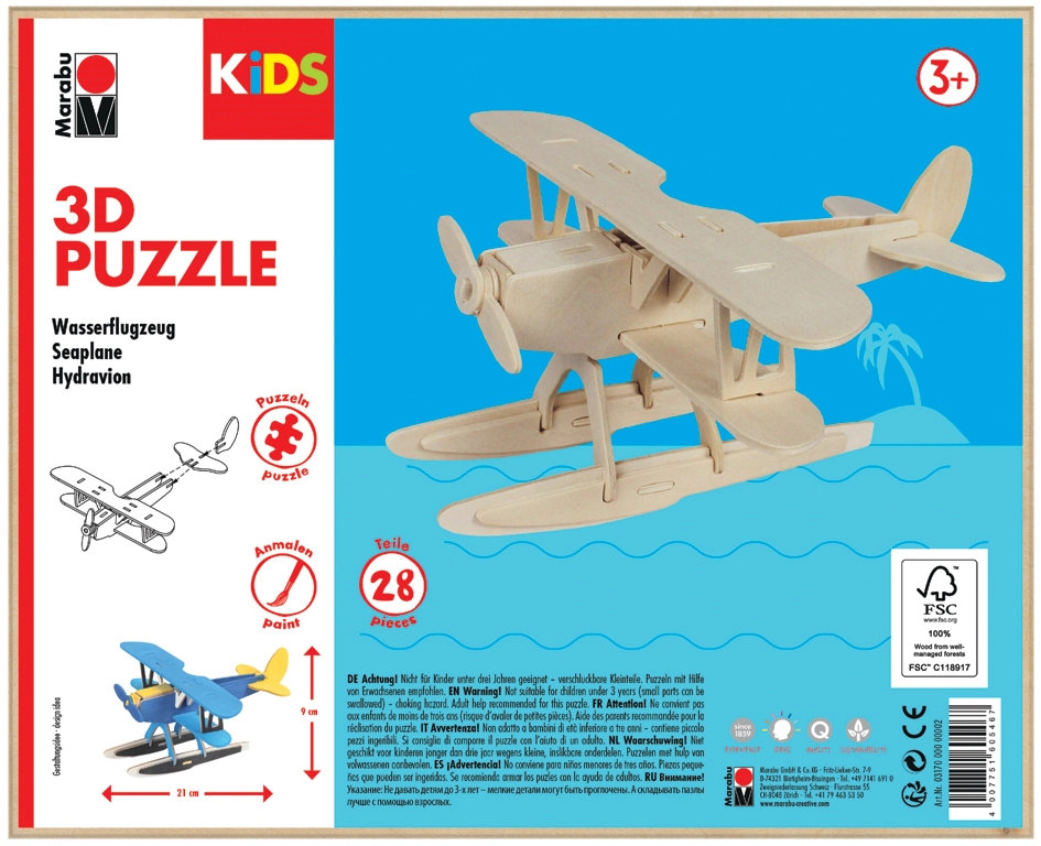 Een marabu kids 3d puzzle waterflugzeug 28 delen koop je bij NiceSupplies.nl