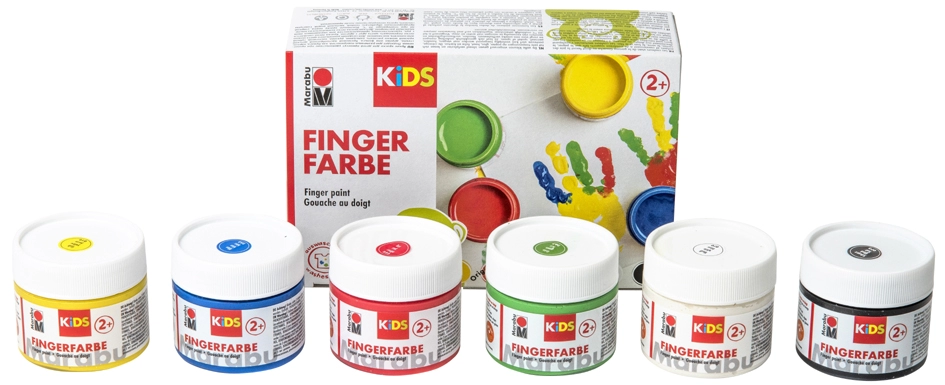 Een marabu kids vingerverf 100 ml 4 stuks set koop je bij NiceSupplies.nl