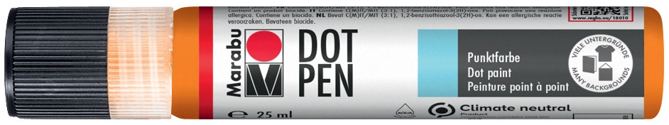 Een marabu punktfarbe dot pen 25 ml zinnoberrot hell koop je bij NiceSupplies.nl