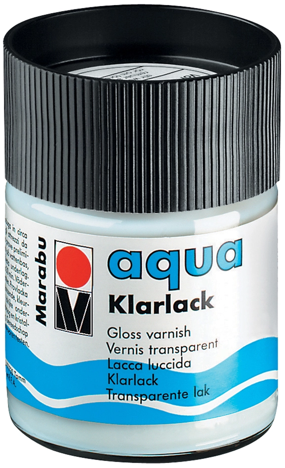 Een marabu transparantlak aqua hoog glanzend 50 ml in glas koop je bij NiceSupplies.nl