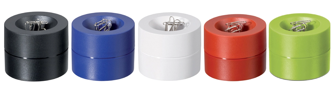 Een maul paperclipdispenser rond diameter 73mm grijs koop je bij NiceSupplies.nl